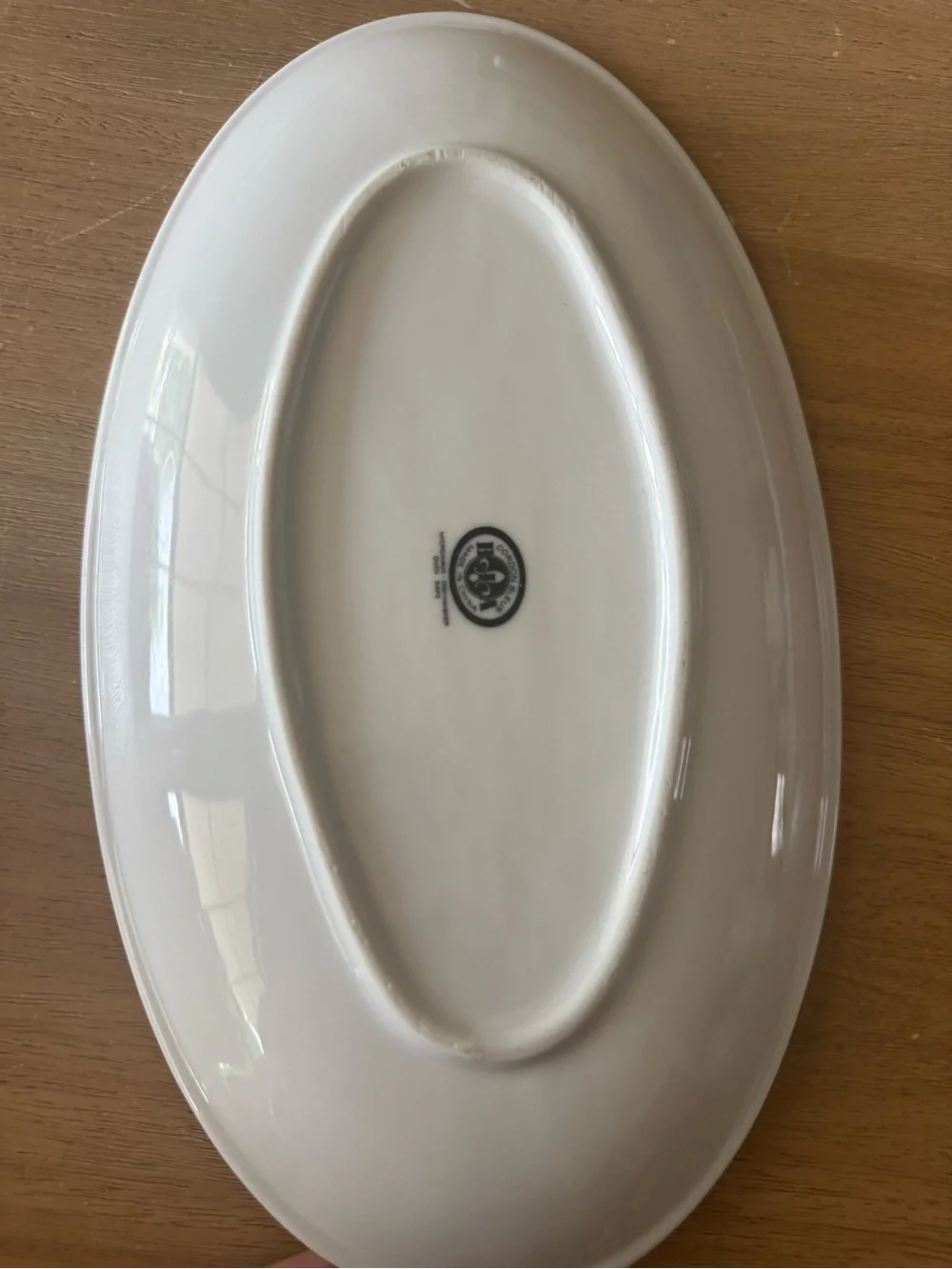 Vintage BIA Cordon Bleu Asparagus Serving Dish | White Ceramic Vegetable Platter
